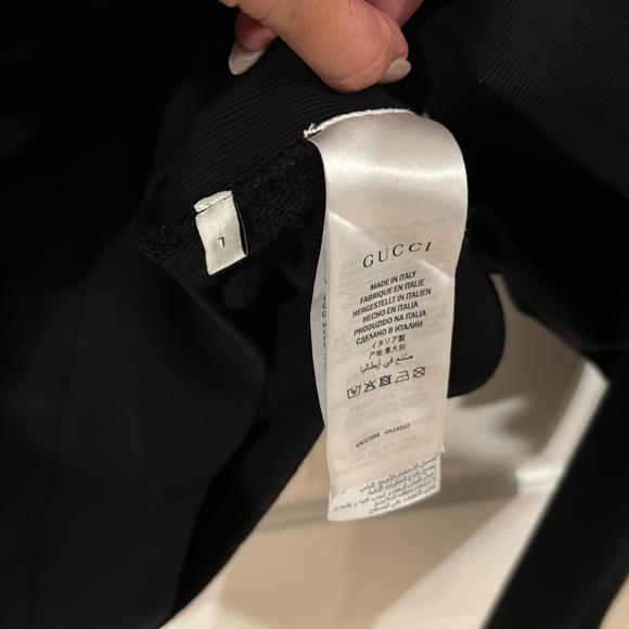 Men’s Gucci sweater/hoodie black tennis Large *authentic* - Picture 7 of 7